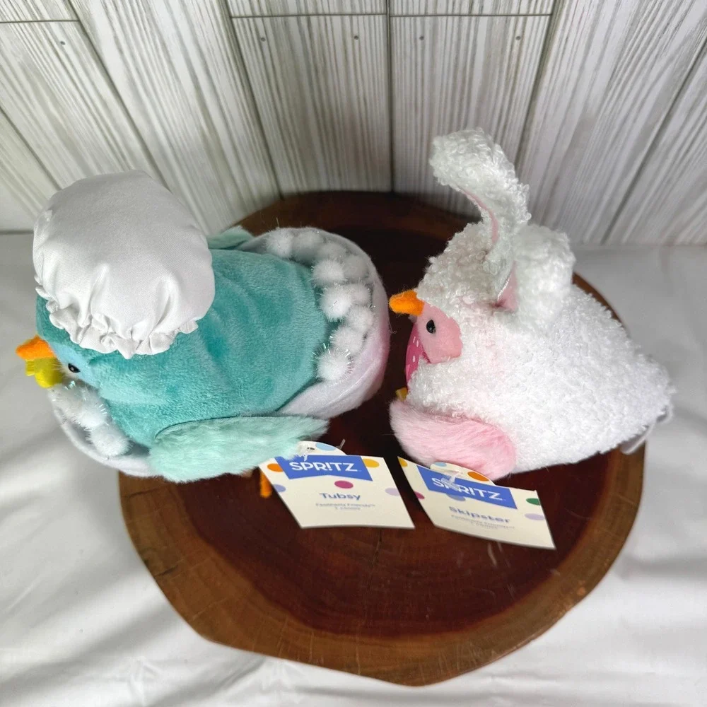 Spritz Featherly Friends Tubsy and Skipster‎ Easter Bird Figurines Set of 2 NWT
